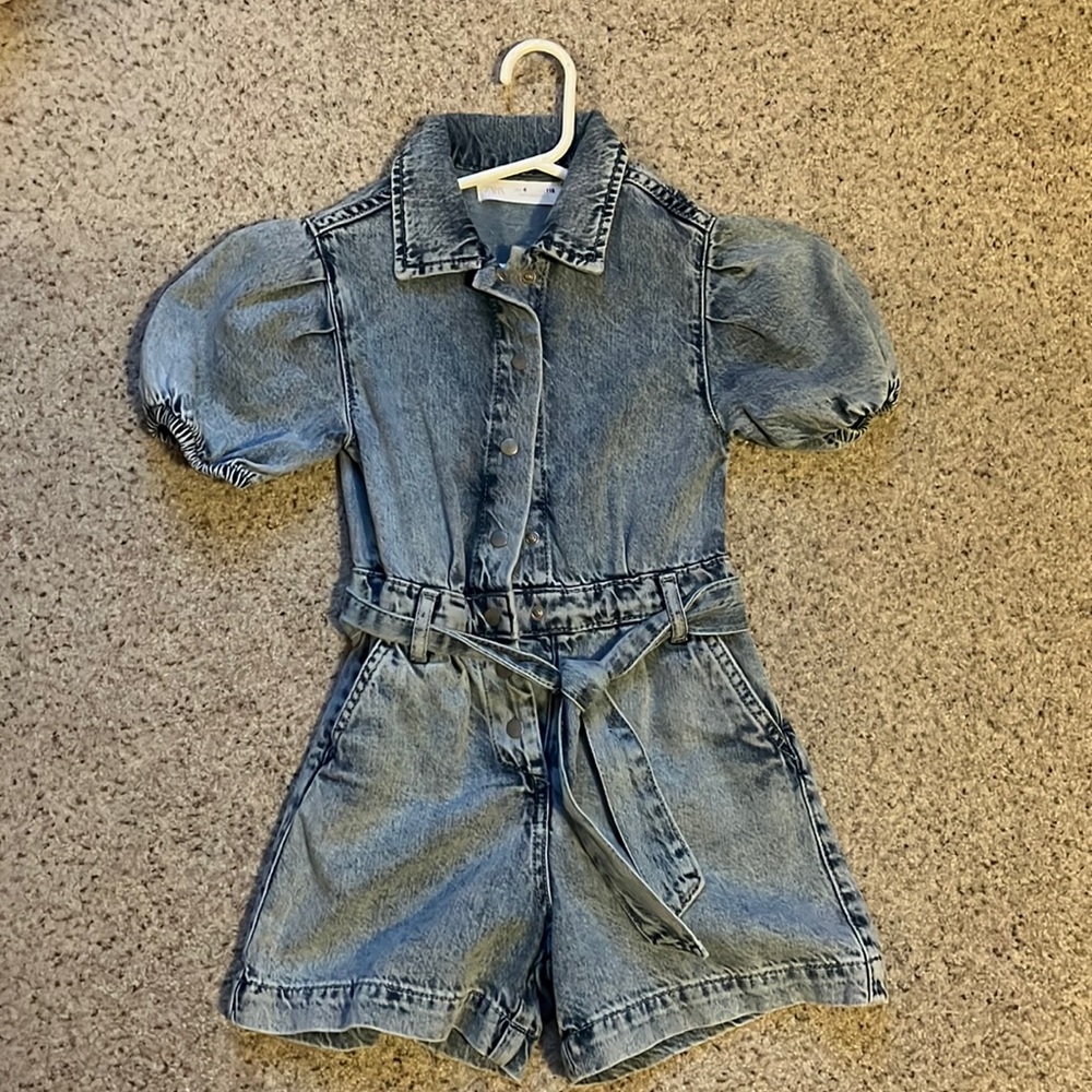 Girls short denim jumper